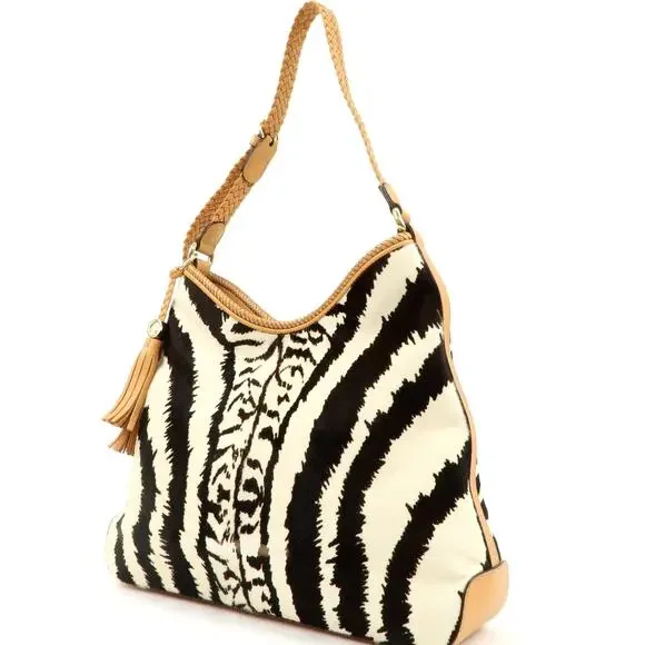 💎✨Authentic✨💎GUCCI Haraco Leather One Shoulder Bag Zebra - Picture 6 of 17